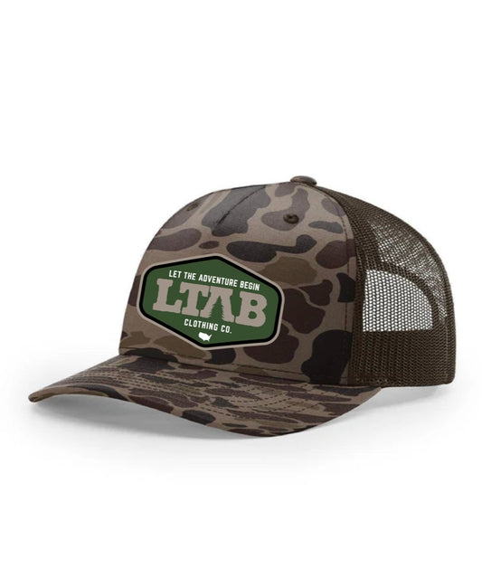 Old School Camo Hunter Patch Hat