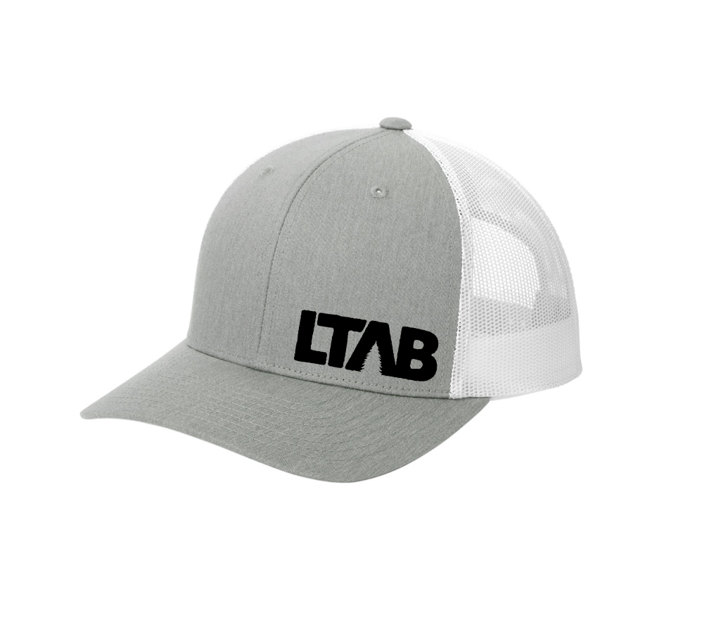 Grey & White Offset Hat