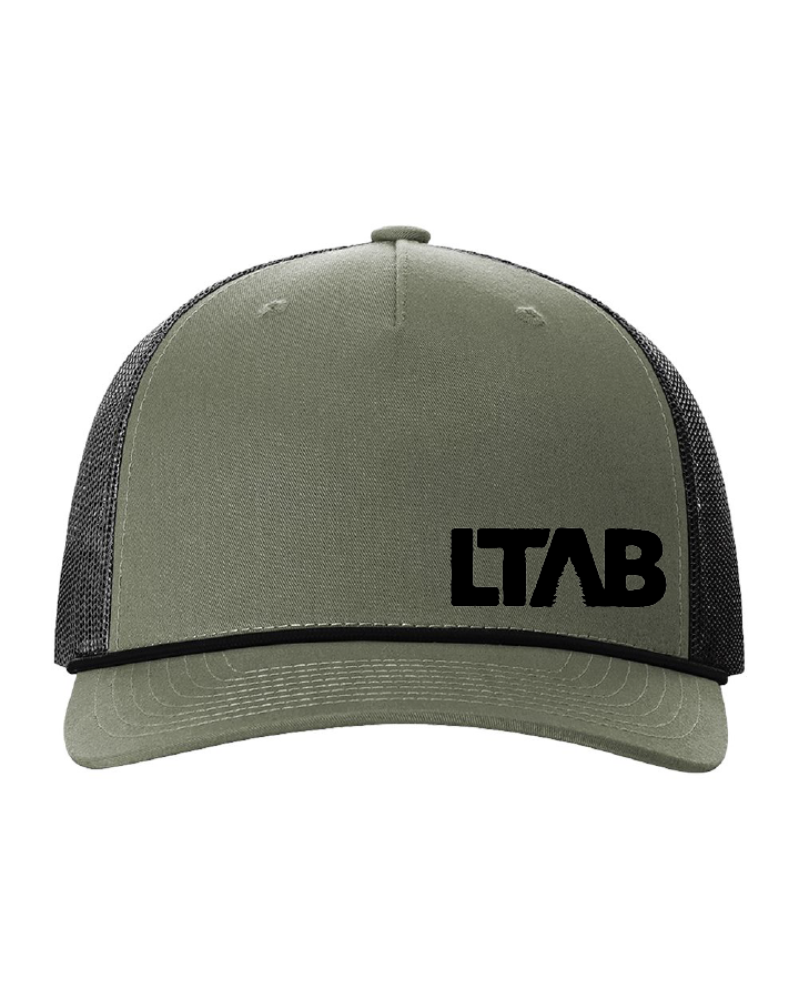 Green & Black Offset Rope Hat