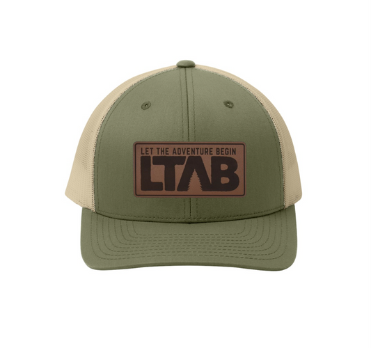 Green Leather Patch Hat