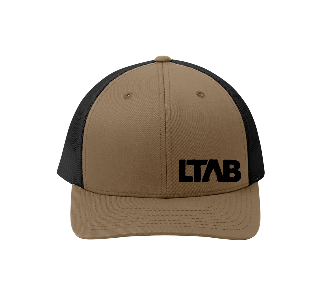 Brown & Black LTAB Offset Hat – Let The Adventure Begin