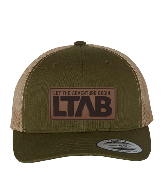 Green Leather Patch Hat