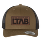 Brown Leather Patch Hat