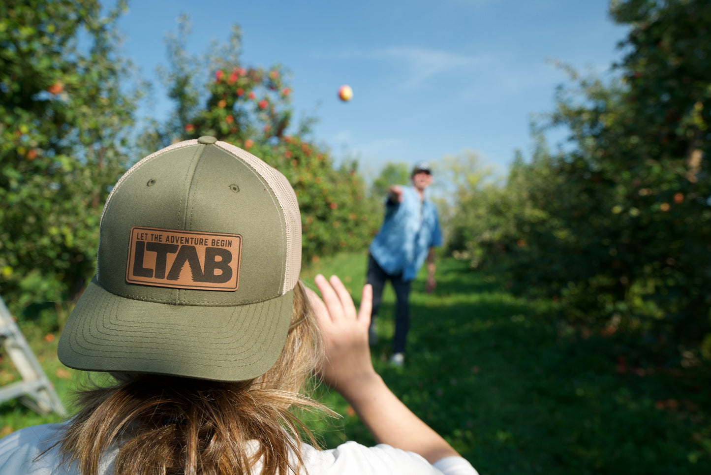 Green Leather Patch Hat