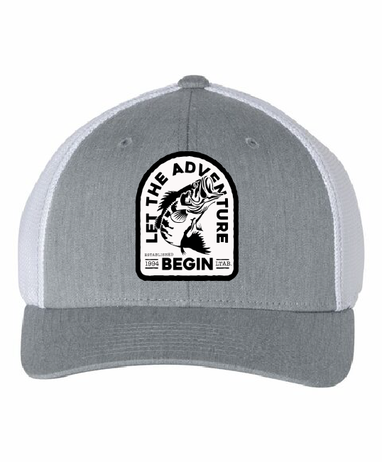 Grey & White Vintage Patch Hat