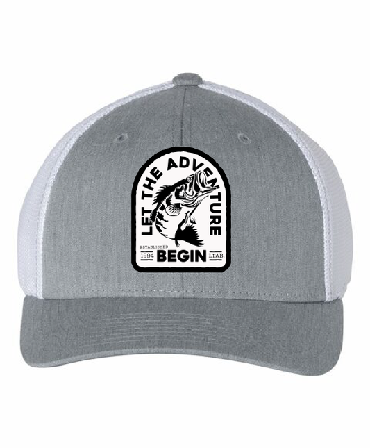 Grey & White Vintage Patch Hat